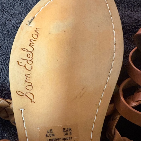 Sam Edelman Brown Garvie Braided Strap Flat Sandals Size 6.5 M - Picture 7 of 15